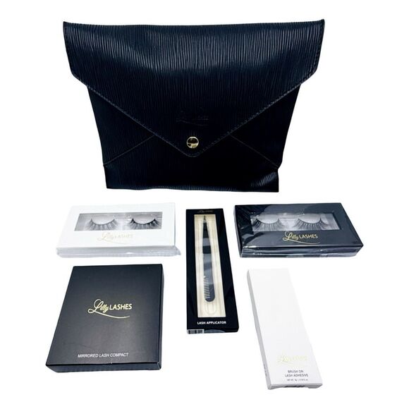 Lilly Lashes 6-Piece Lash Maintenance / Application Kit & Pouch